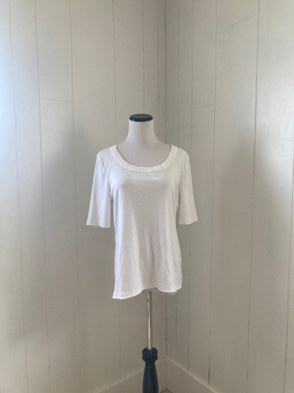 Talbots White Tee, Size M